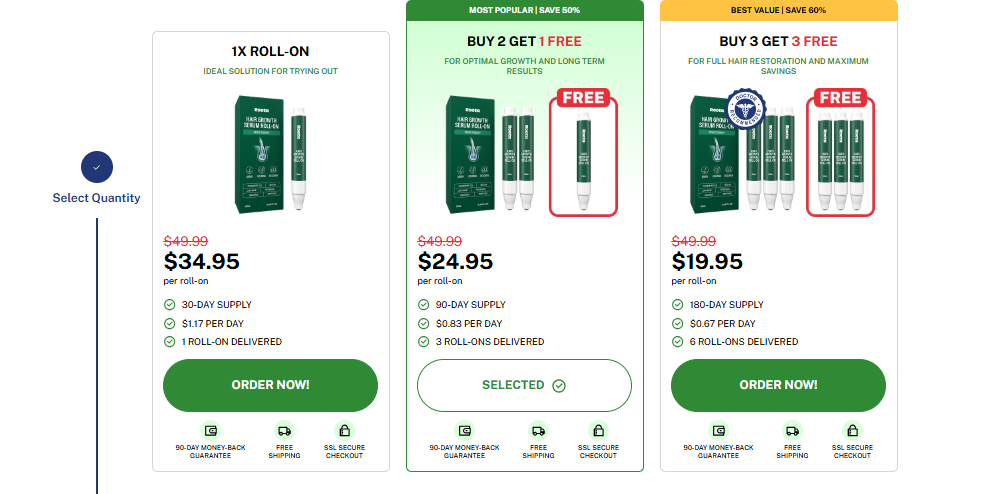 Roota Hair Growth Serum Pricing